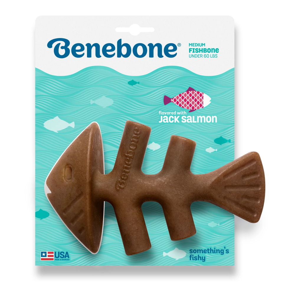 Benebone Jack Salmon Flavored Fishbone Chew Toy for Dogs image 3