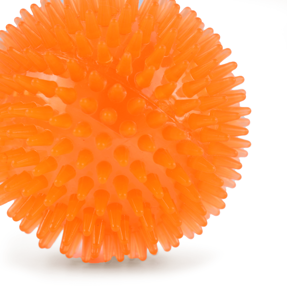 Basil Squeaky Rubber Ball Toy for Dogs (Orange) | For Medium Chewers (Orange) image 3