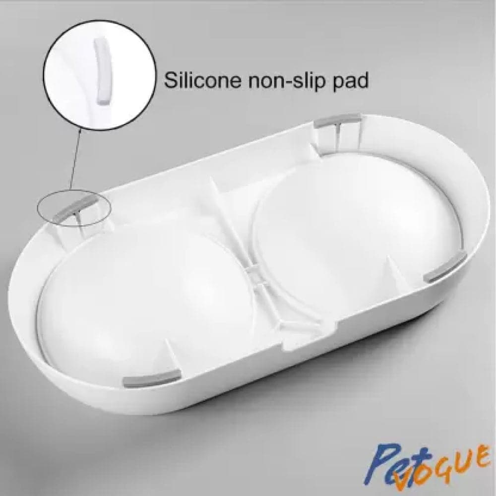 Pet Vogue Mease Adjustable Twin Bowl for Dogs and Cats image 2