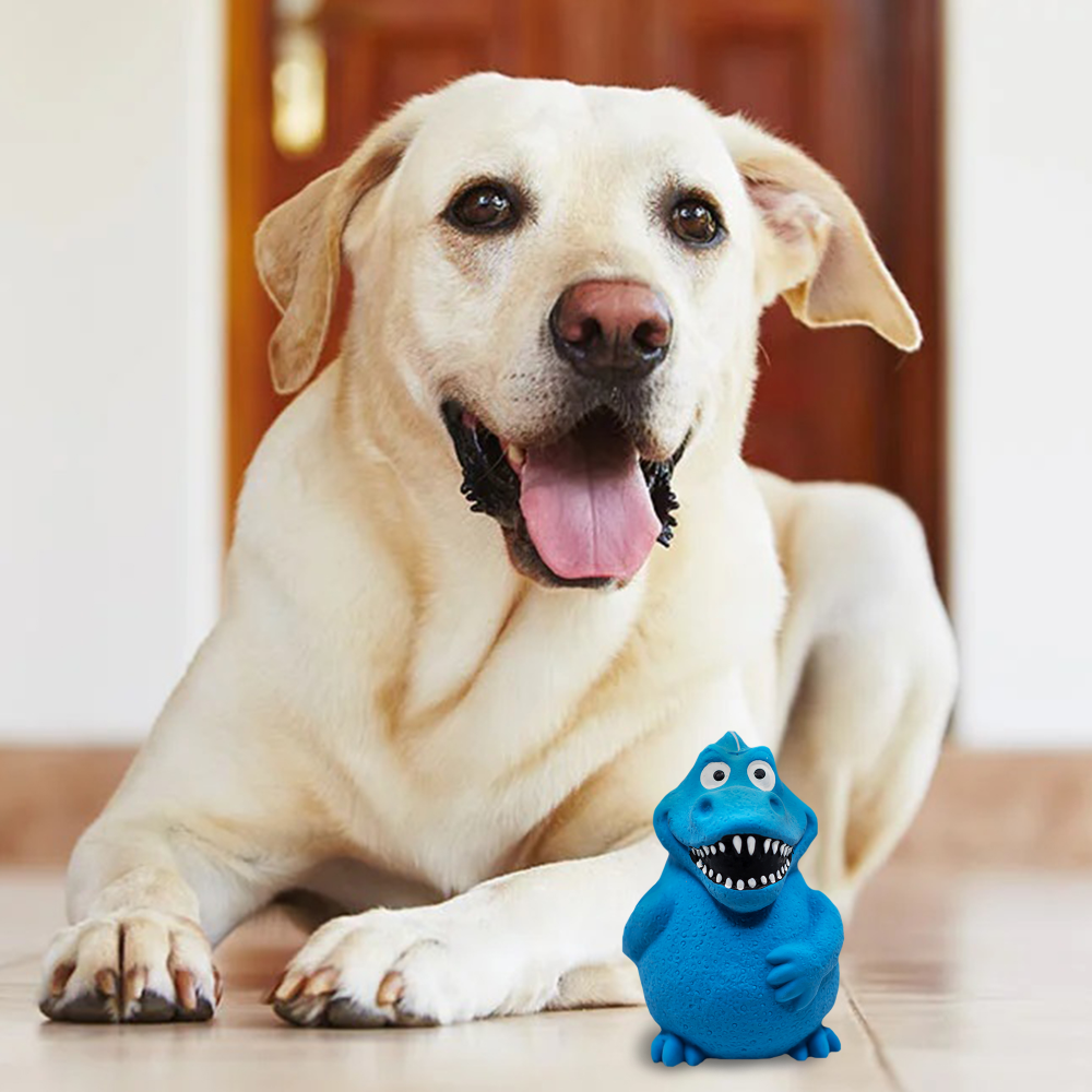 Barkbutler x Fofos Latex Bi Dinosaur Squeaky Toy for Dogs image 8