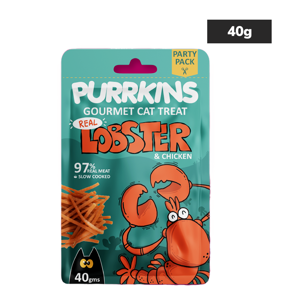 Purrkins Lobster & Chicken Soft Jerky Cat Treats