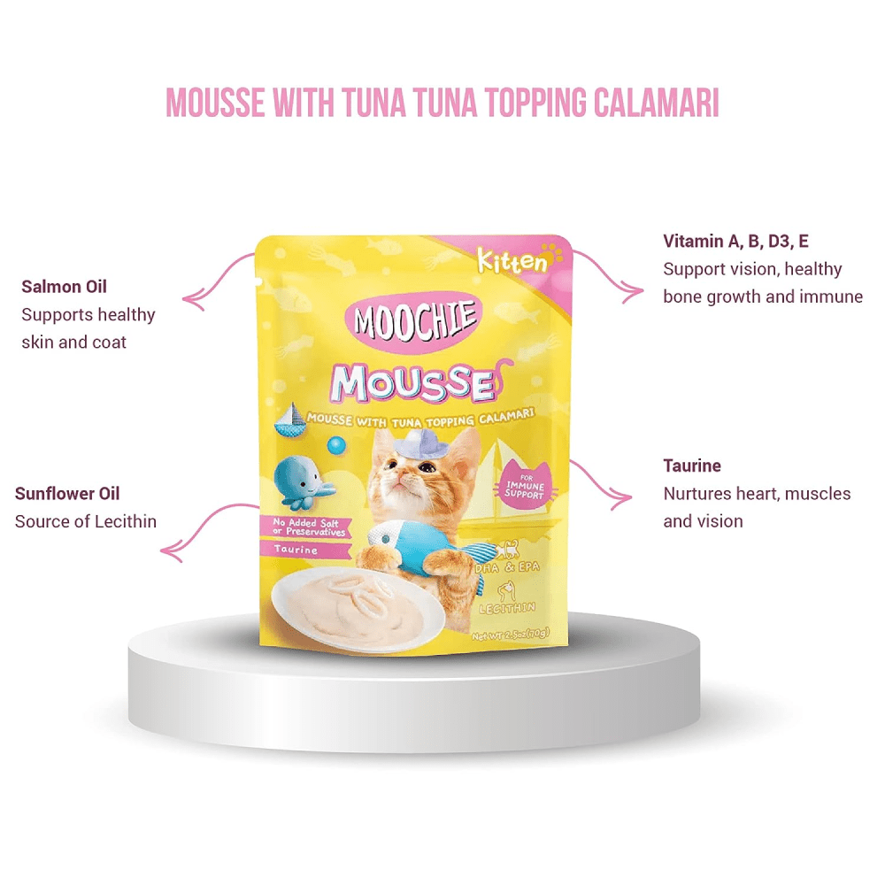 Moochie Mousse with Tuna Topping Calamari Cat Treats image 6