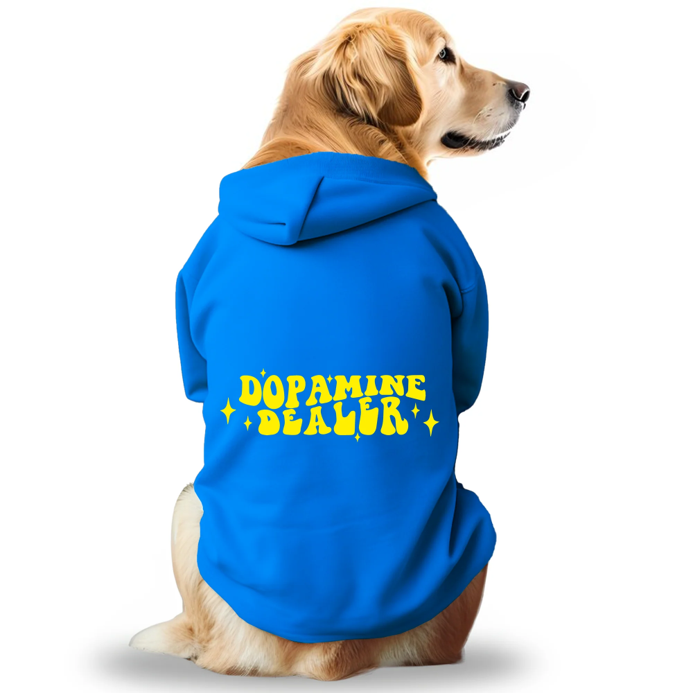 Pawsindia Dopamine Dealer Hoodie for Dogs (Blue) image 1