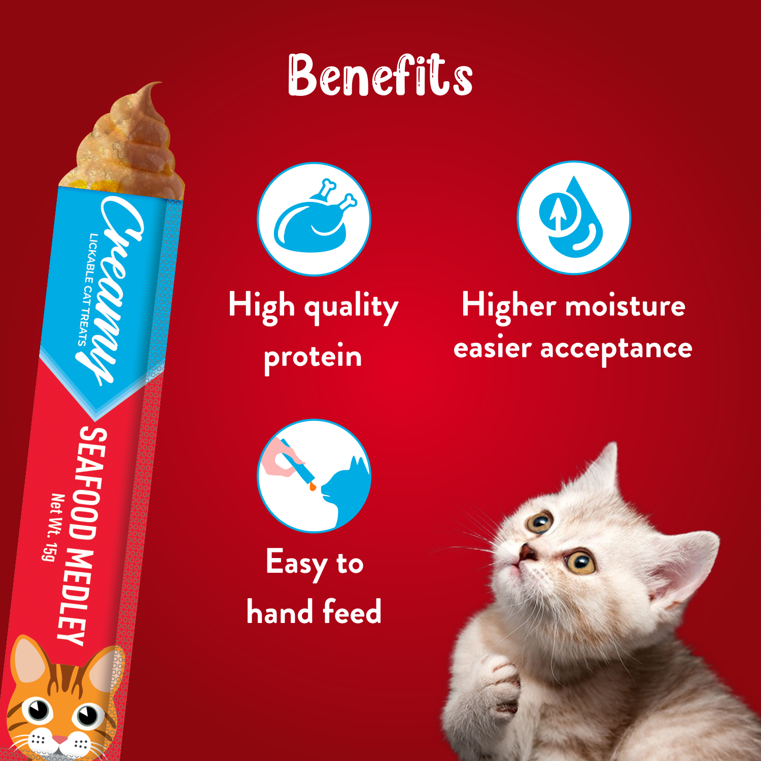 Drools Seafood Medley Creamy Cat Treats image 2