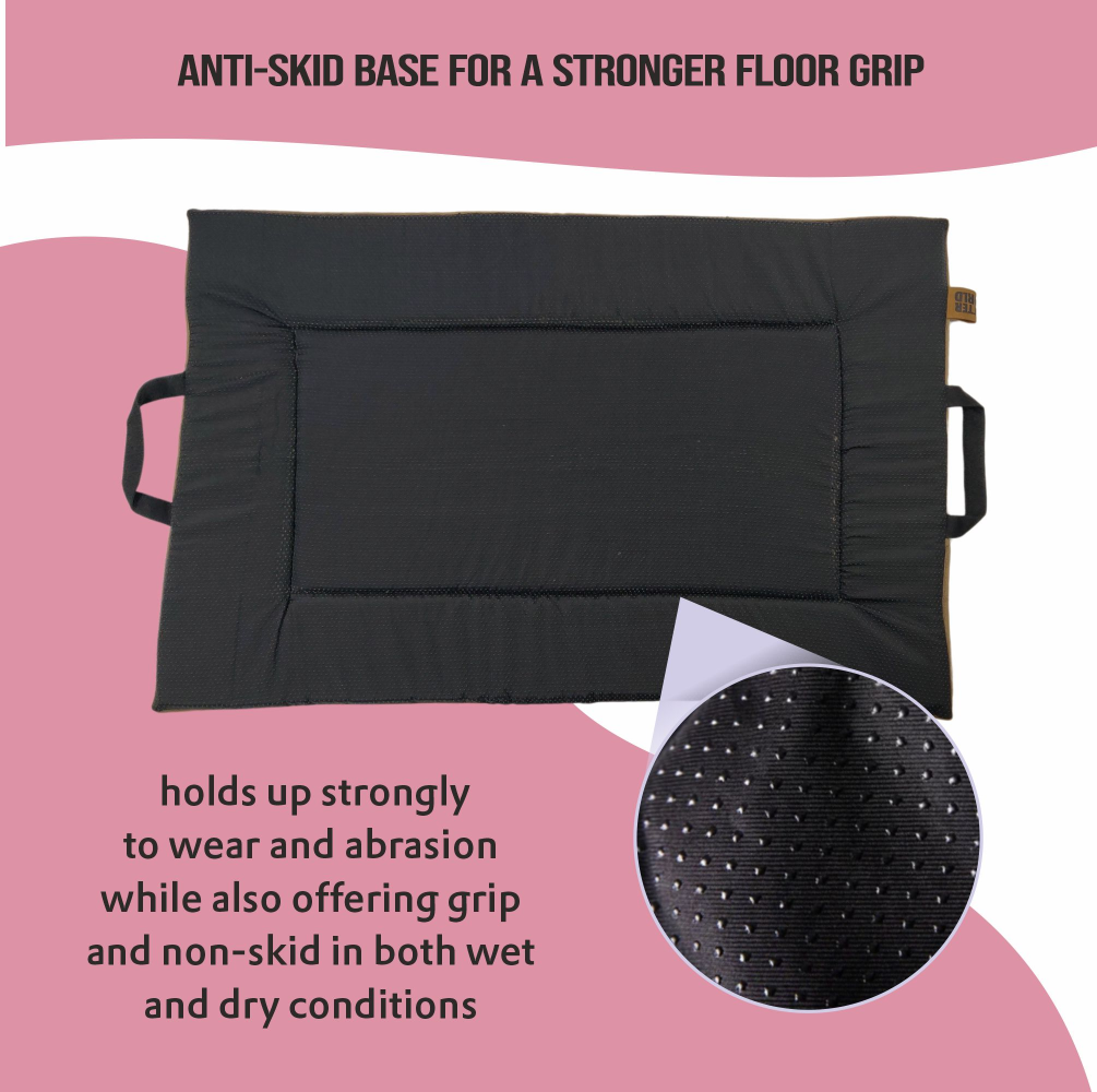 Petter World Orthopedic Memory Foam Base with Cooling Gel Summer Mat for Dogs and Cats (Mulled Wine) image 7
