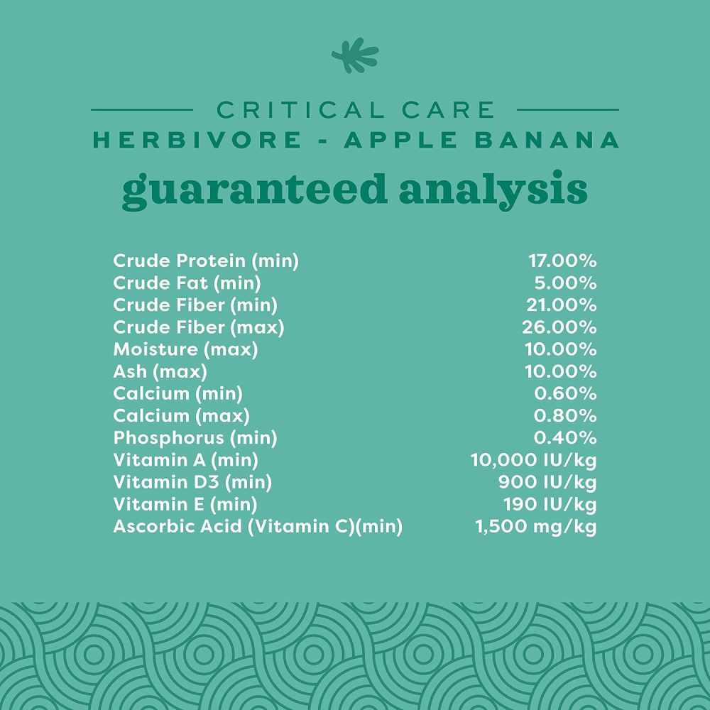 Oxbow Critical Care Apple and Banana Herbivore Dry Food for Rabbits and Guinea Pigs image 4