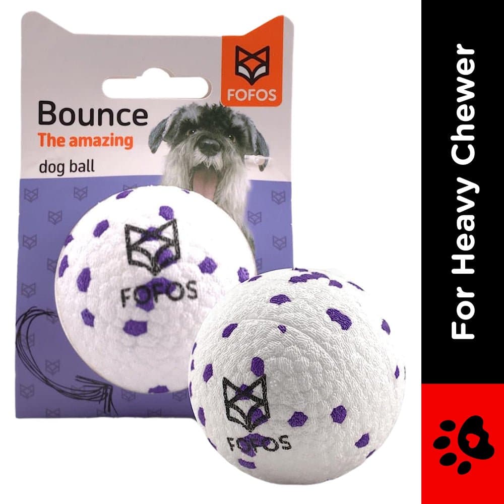 Barkbutler x Fofos Super Bounce Chew Ball for Dogs (White) image 2