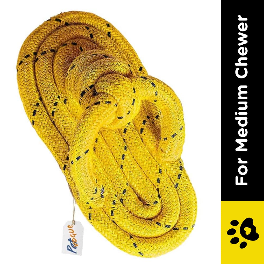 Pet Vogue Sandal Shaped Rope Toy for Dogs | For Medium Chewers (Yellow) image 2