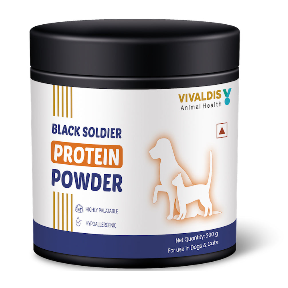 Vivaldis Black Soldier Protein Powder for Dogs and Cats (200g)