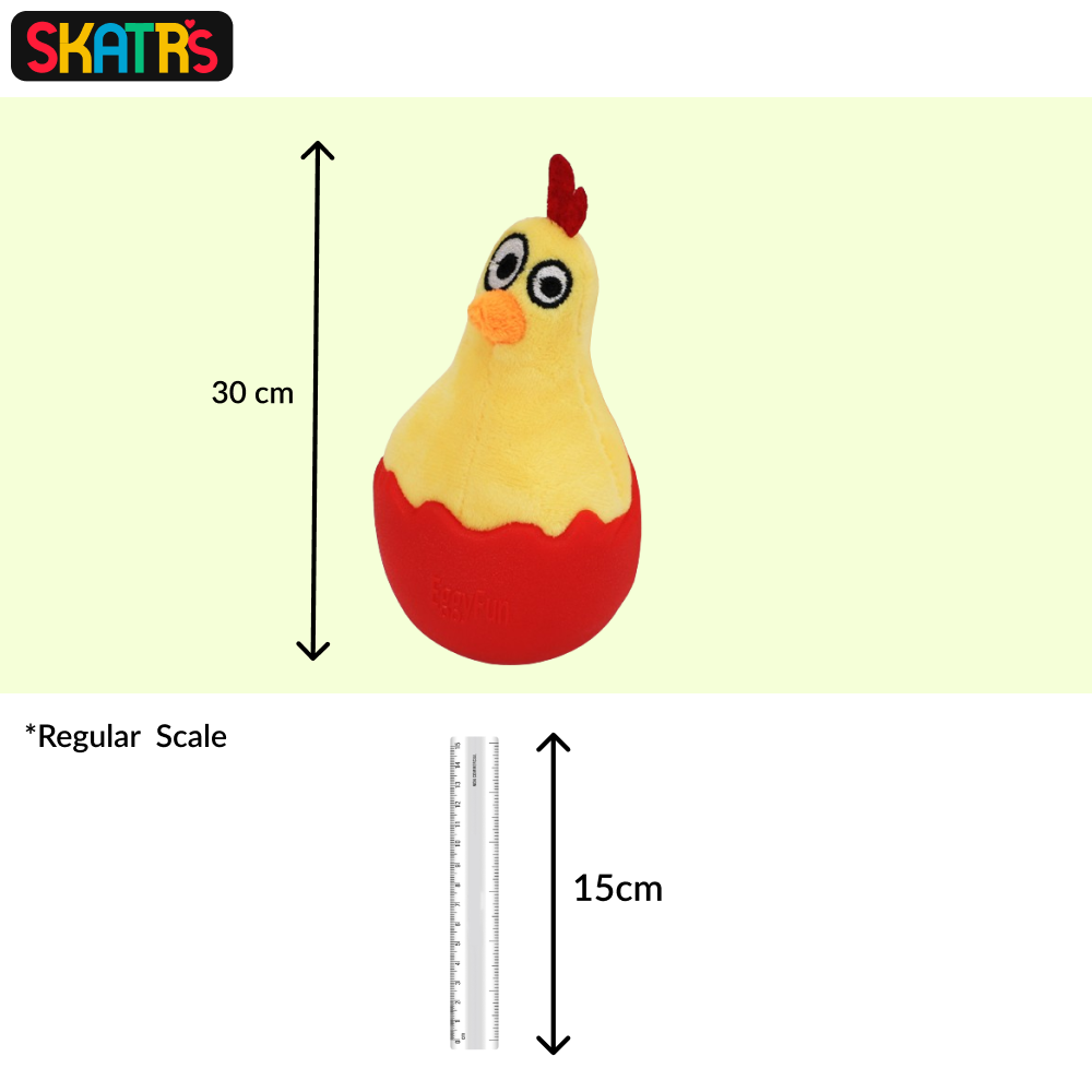 Skatrs Chicken in Egg Wobble Toy for Dogs image 2