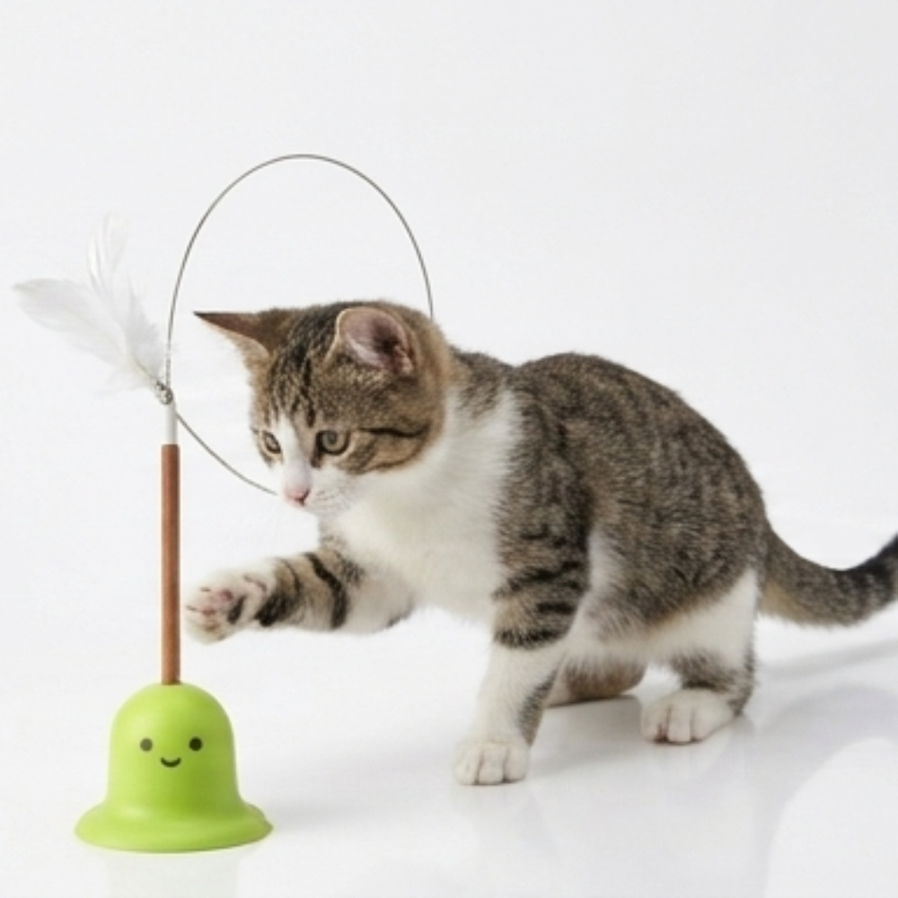 Skatrs Suction Cup Tease Stick with Feather Wand Toy for Cats image 2