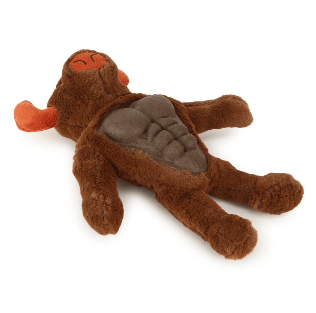 Basil Big Bull Plush Toy with Squeaky TPR for Dogs and Cats image 6