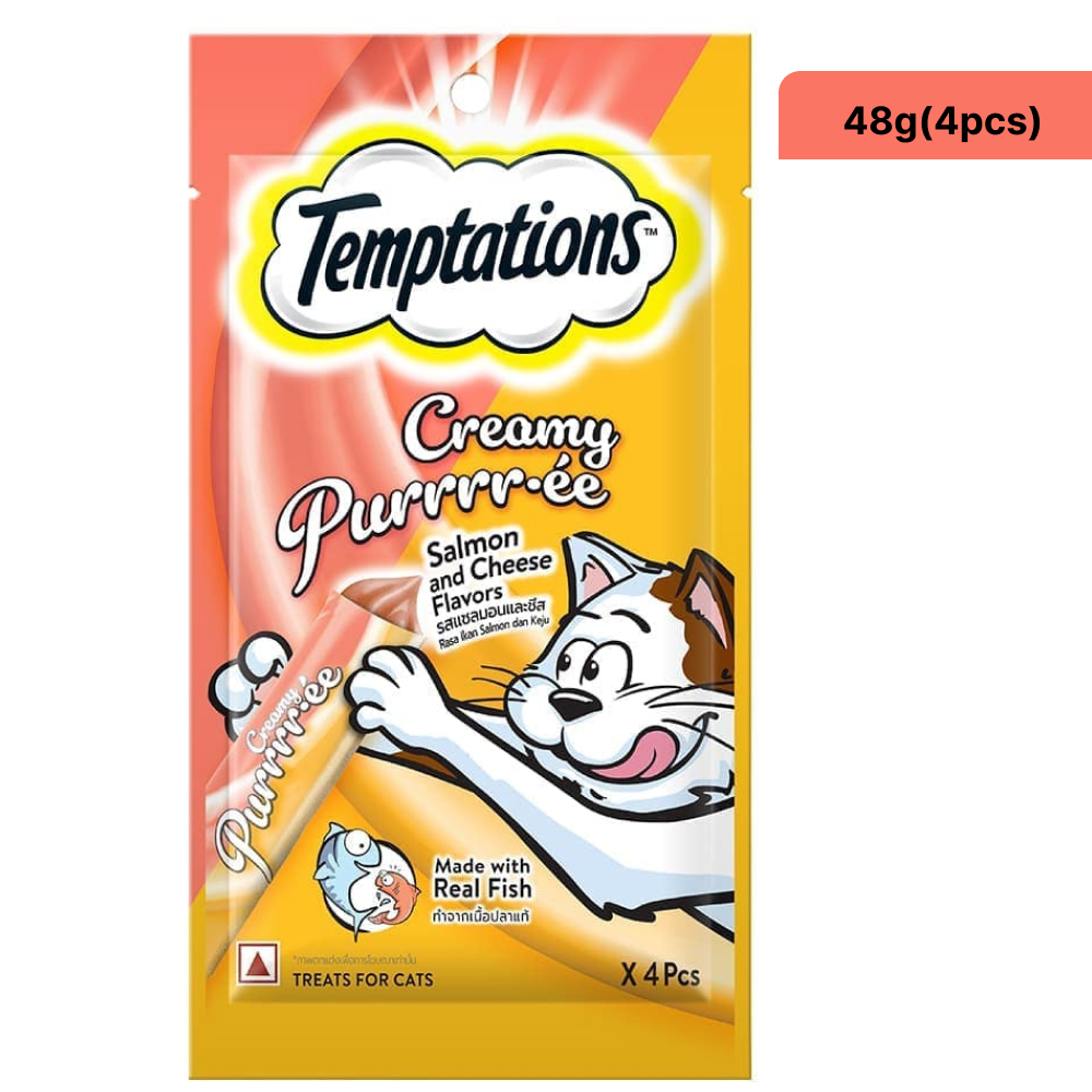 Temptations Purrrr ee Chicken & Tuna, Salmon & Cheese, Maguro & Scallop Cat Treats Combo image 9