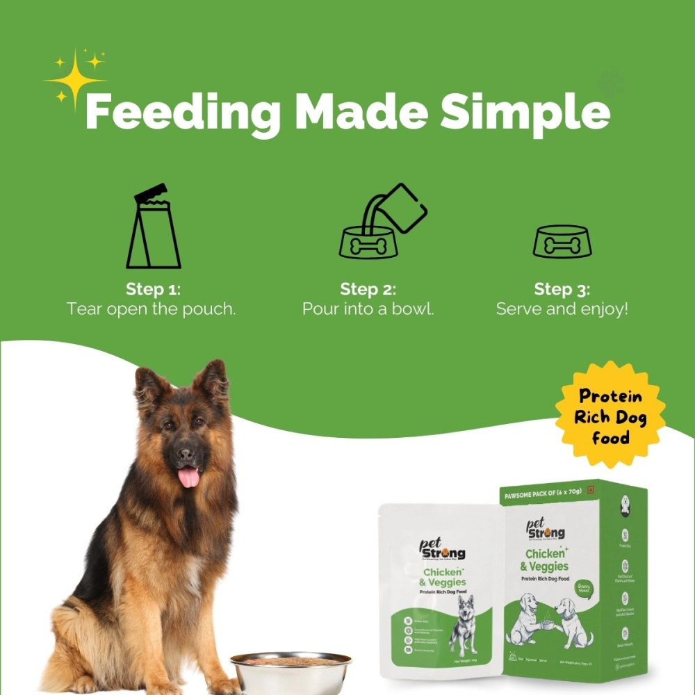 PetStrong Chicken Liver & Chicken and Veggies in Gravy Wet Food for Dogs Combo image 7