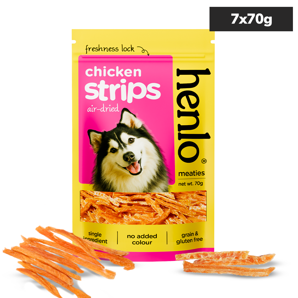 Henlo High Protein Air Dried Chicken Strips Dog Treats image 9
