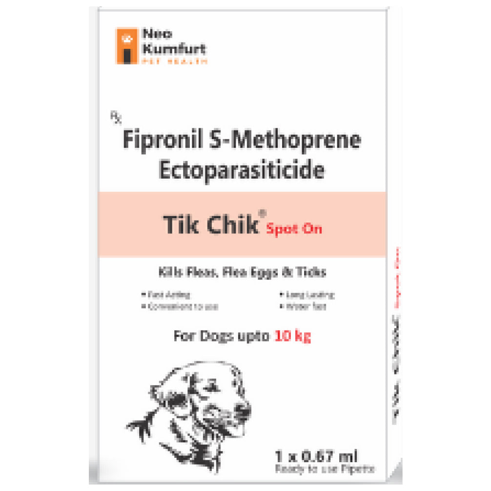 Neo Kumfurt Tik Chik (Fipronil) Anti-tick & flea Spot On for Dogs image 2
