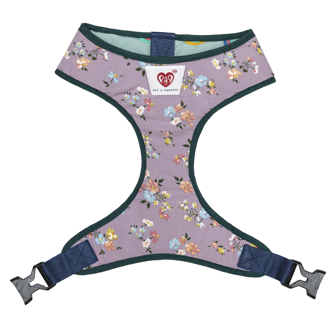 Pet And Parents Floral Rainbow Reversible Harness for Dogs image 2