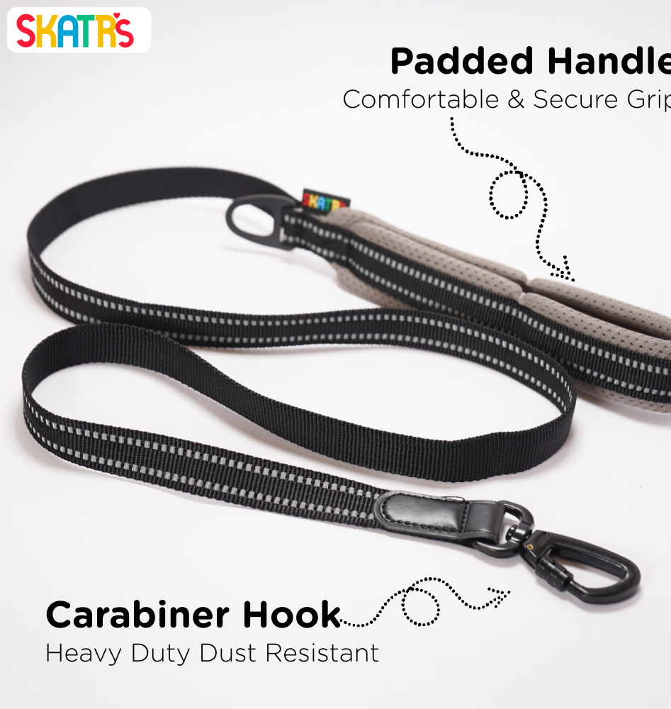 Skatrs Adventure in Style & Comfort Eclipse Leash for Dogs and Cats (Black) image 4