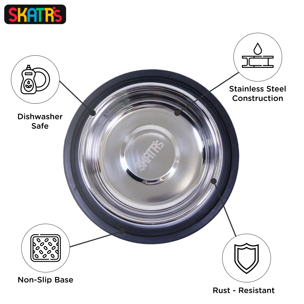 Skatrs Anti Skid Stainless Steel Bowl for Dogs and Cats (1400mL) image 3