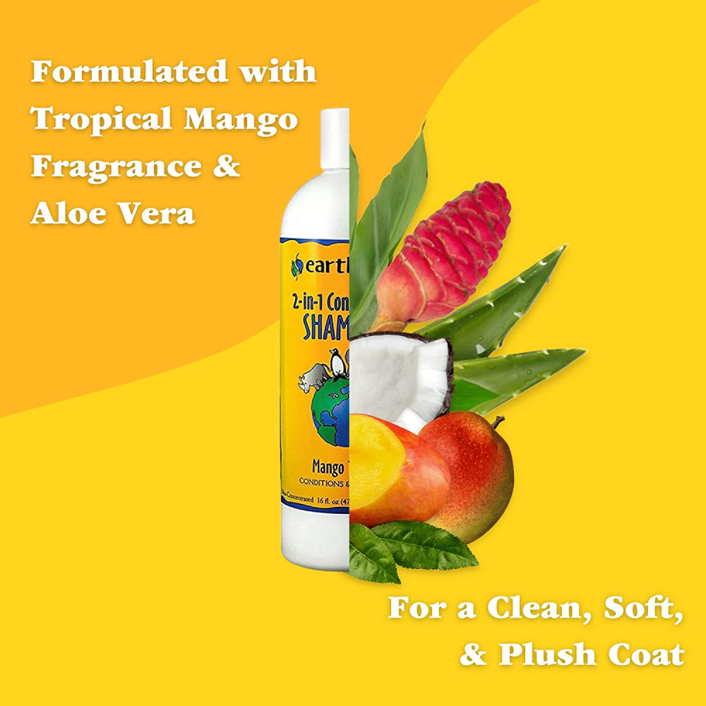 EarthBath 2 in 1 Conditioning Shampoo Mango Tango Long Coat for Dogs and Cats image 5