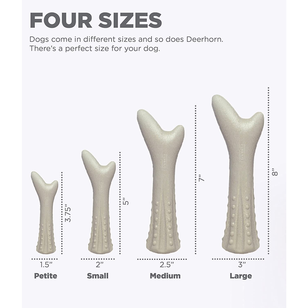 Outward Hound Petstages Deerhorn Durable Chew Toy for Dogs (White) image 4