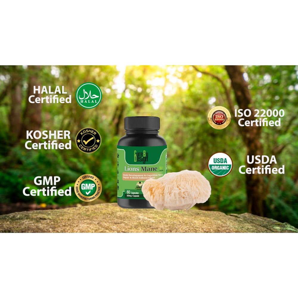 Cure By Design Lion Mane Mushroom Capsules for Dogs and Cats image 4