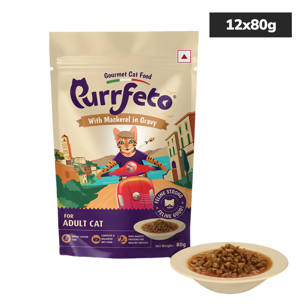 Purrfeto Mackerel in Gravy Adult Cat Wet Food image 7