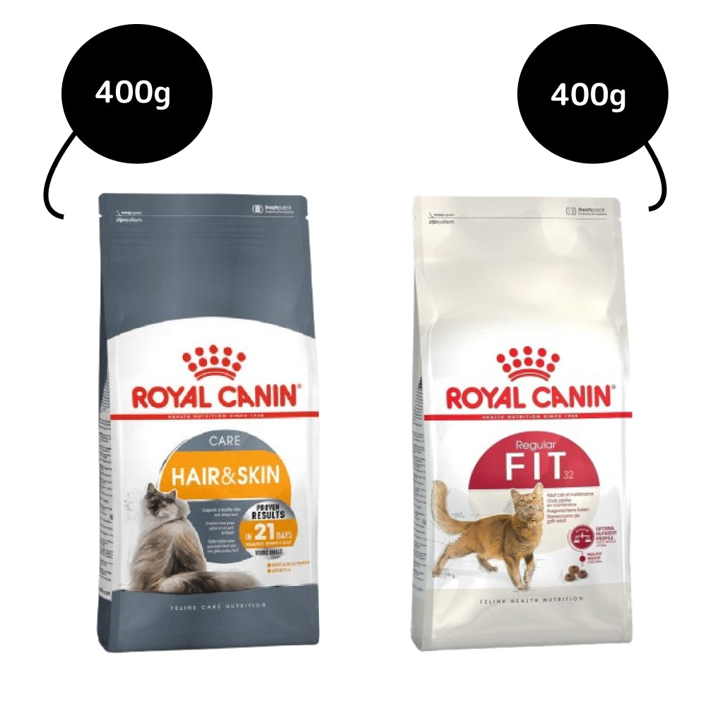 Royal Canin Fit 32 Dry Food and Hair & Skin Care Adult Cat Dry Food Combo image 1