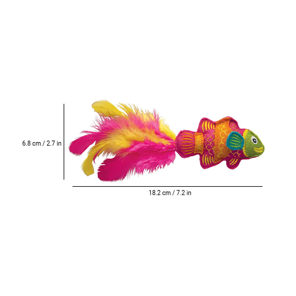 Kong Tropics Fish Pink Catnip Toy for Cats image 2
