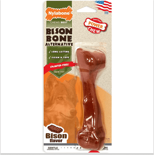Nylabone Bison Flavor Shin Bone Alternative Power Chew Toy for Dogs