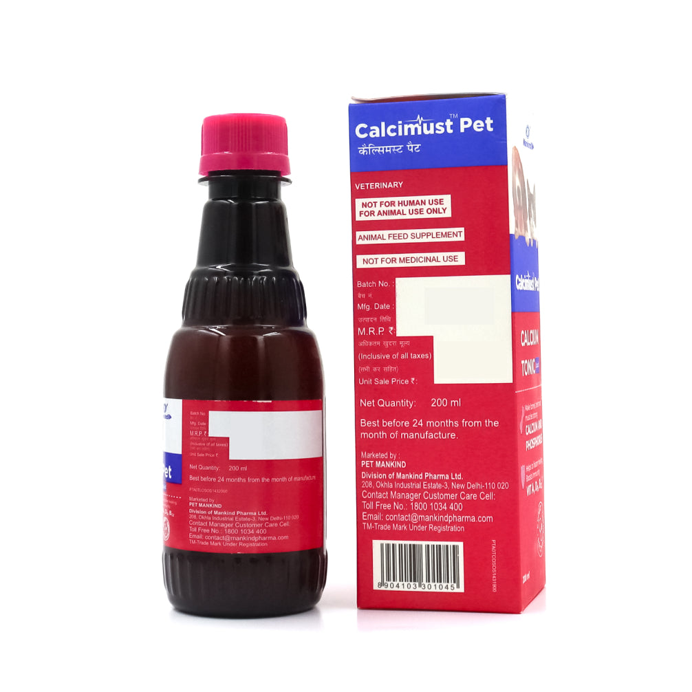 Mankind Calcimust Syrup Calcium Supplement for Dogs and Cats (200ml) image 3