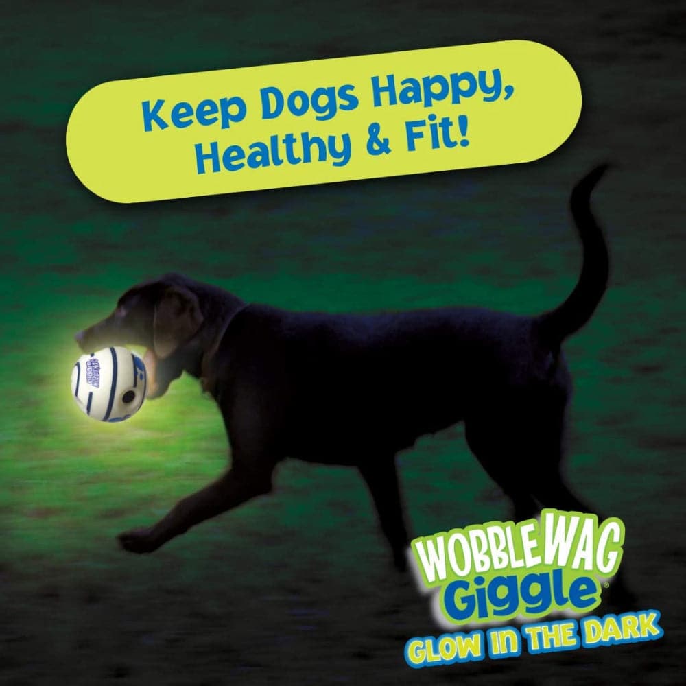 Wobble Wag Giggle Glow in The Dark Interactive Toy for Dogs | For Medium Chewers (White) image 8
