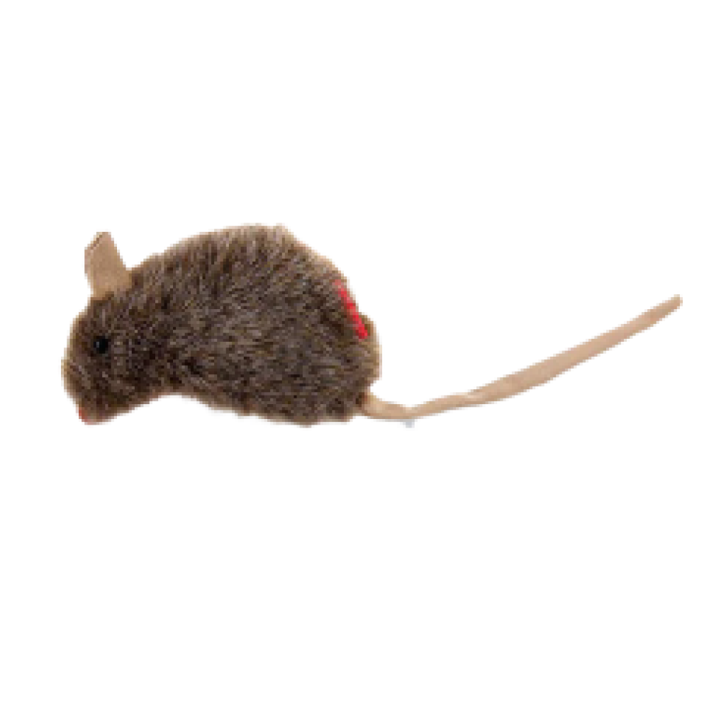 GiGwi Mouse Refillable Catnip with 3 Catnip Teabags in Ziplock Bag Toy for Cats (Brown) image 4