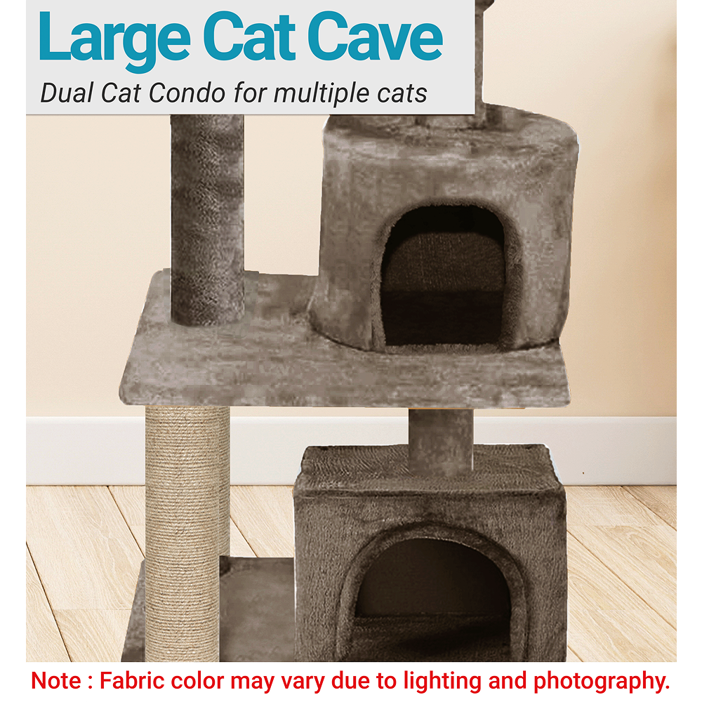 Furrlovers Activity Kitten Tree with Fur Fabric Condo Top Perch and Jute Rope Posts image 2