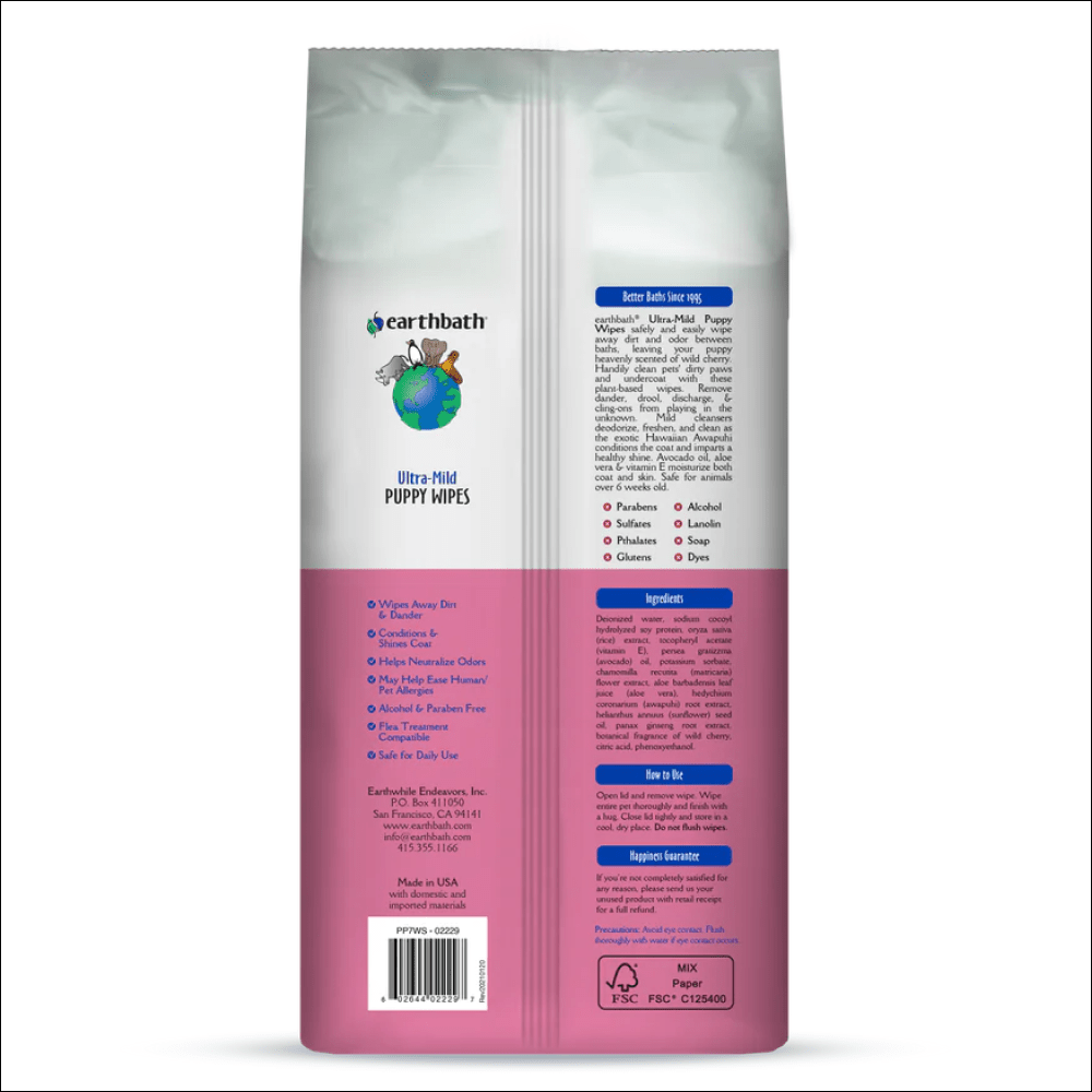 EarthBath Ultra Mild Grooming Wipes for Dogs and Cats image 2