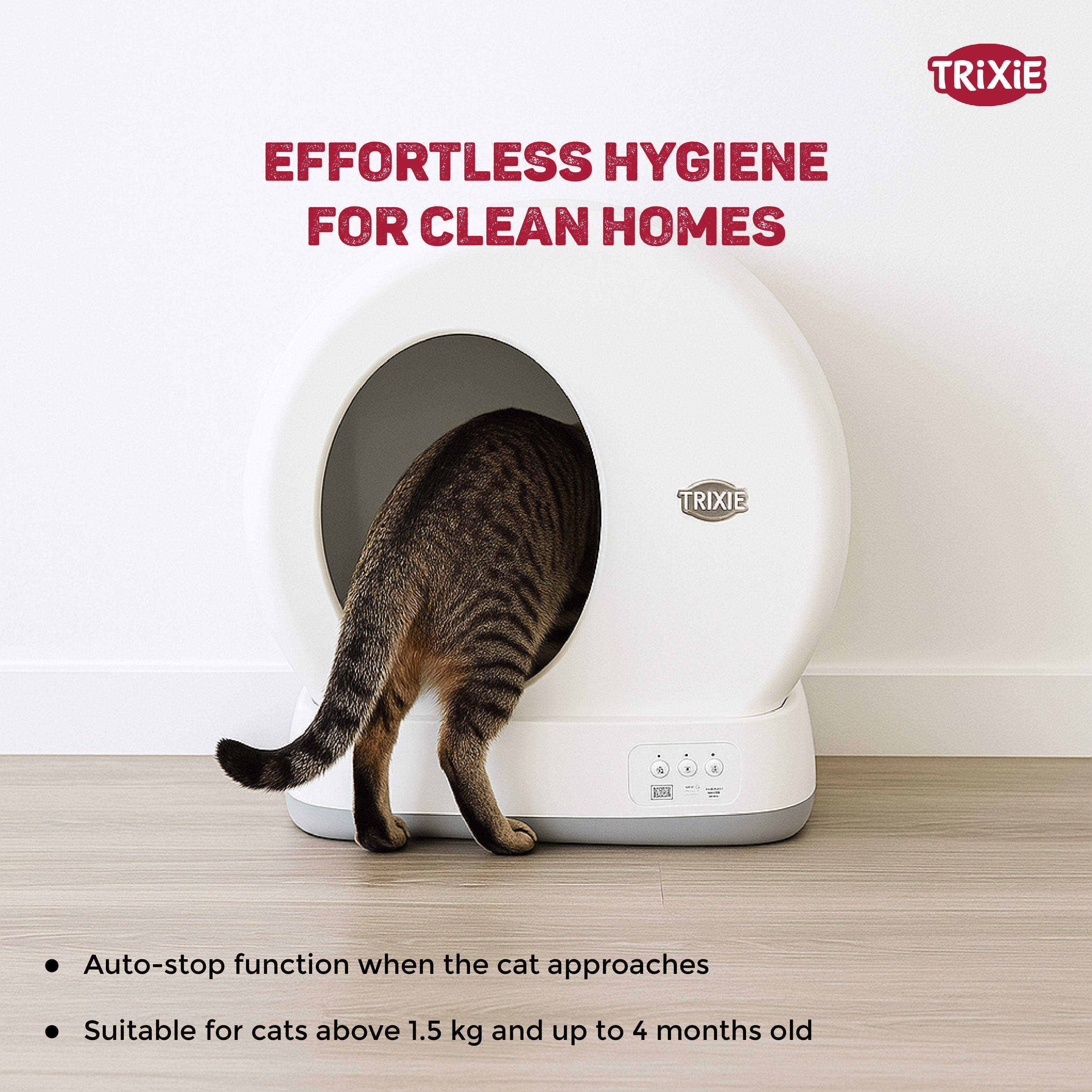 Trixie Automatic Self Cleaning Litter Tray for Cats (White) image 4