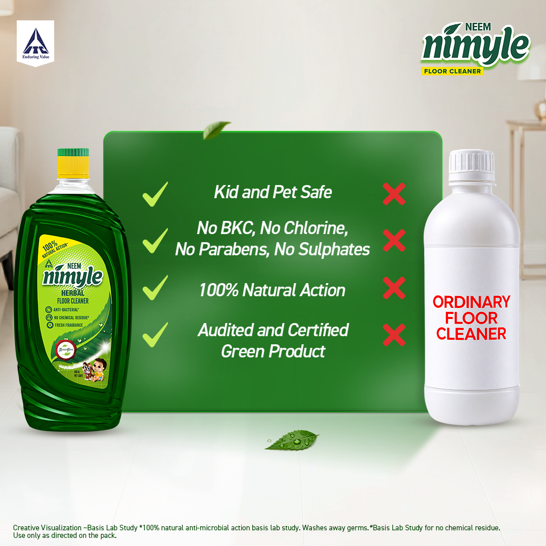 Nimyle Neem Herbal Based 99.9% Anti Bacterial Liquid Floor/Surface Cleaner for Kids & Pets image 5