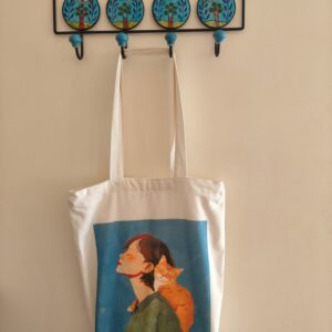 EverythingBoho Cat Love Zipped Tote Bag