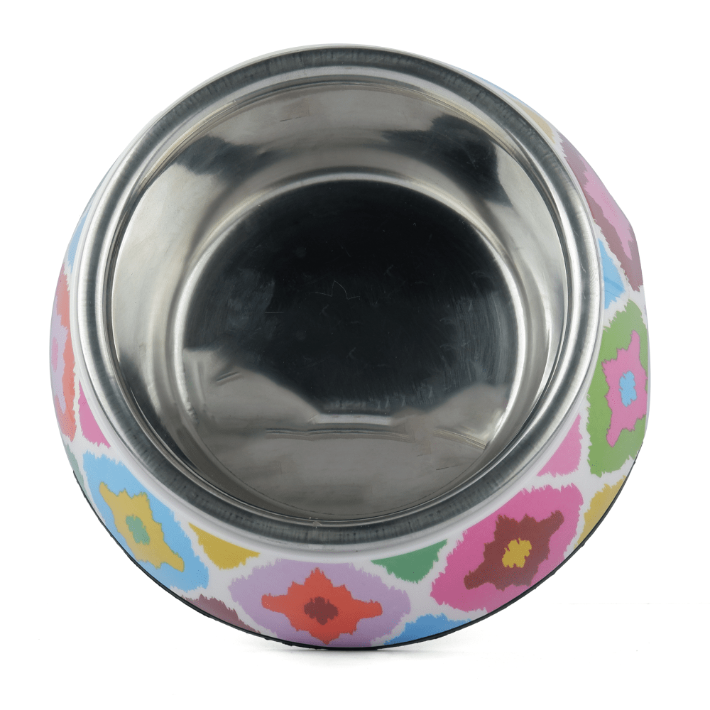 Basil Ikkat Print Melamine Bowl for Dogs and Cats image 3