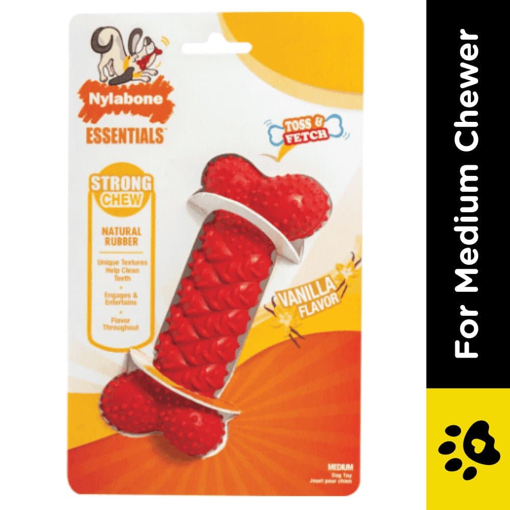 Nylabone Rubber Braided Bone Toy for Dogs image 2