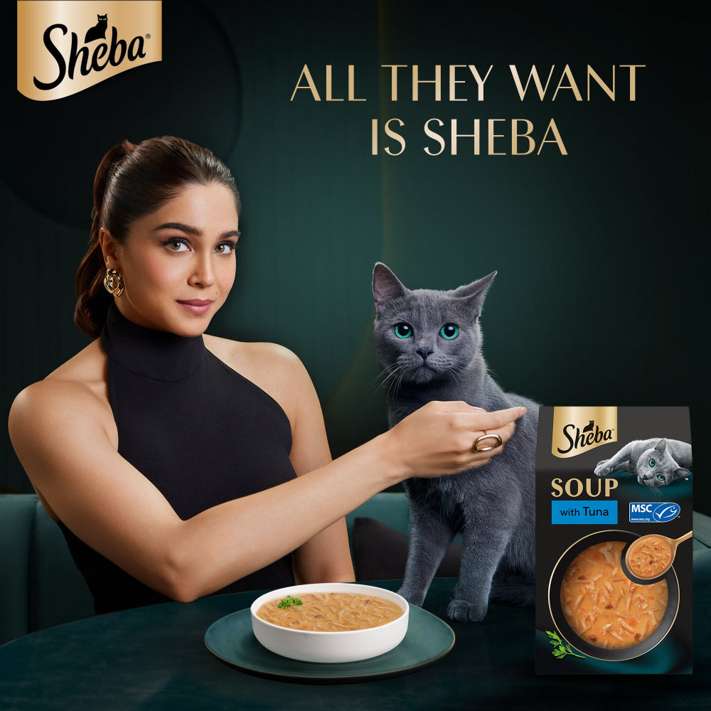 Sheba Soup with Tuna Adult Cat Wet Food image 3