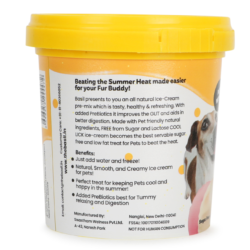 Basil Cool Lick Apple & Pumpkin with Added Prebiotics Ice Cream for Dogs image 7