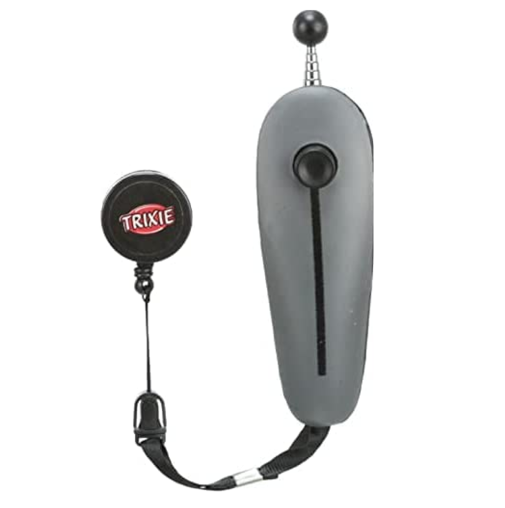 Trixie Target Stick with Clicker Button Retractable Toy for Dogs and Cats (Grey) image 1