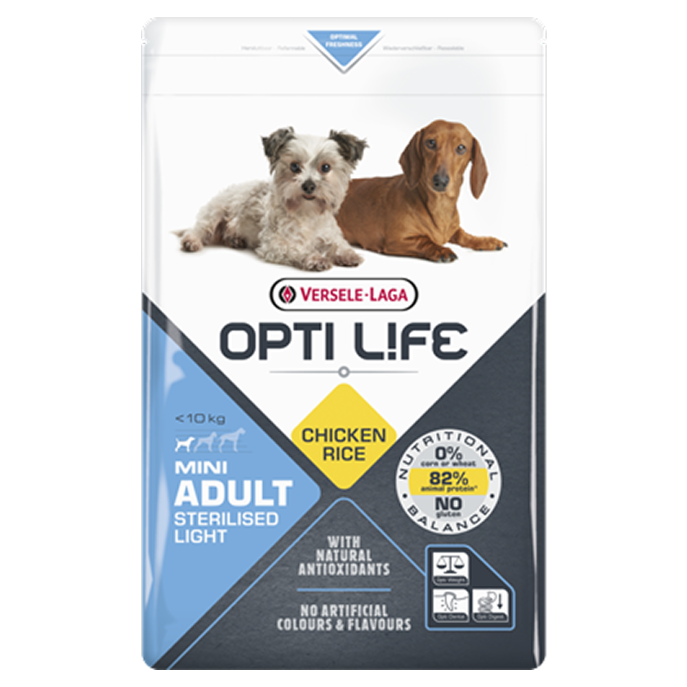 Versele Laga Opti Life Chicken & Rice Mini Sterilised/Neutered Adult Dog Dry Food