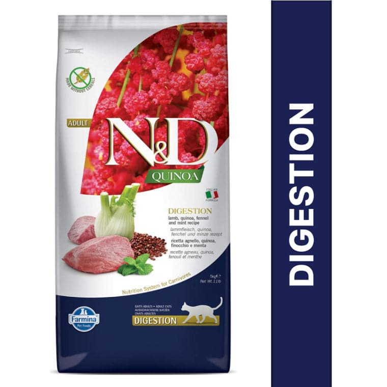 Farmina N&D Quinoa Lamb Mint & Fennel Grain Free Digestion Adult Dry Cat Food (50g)