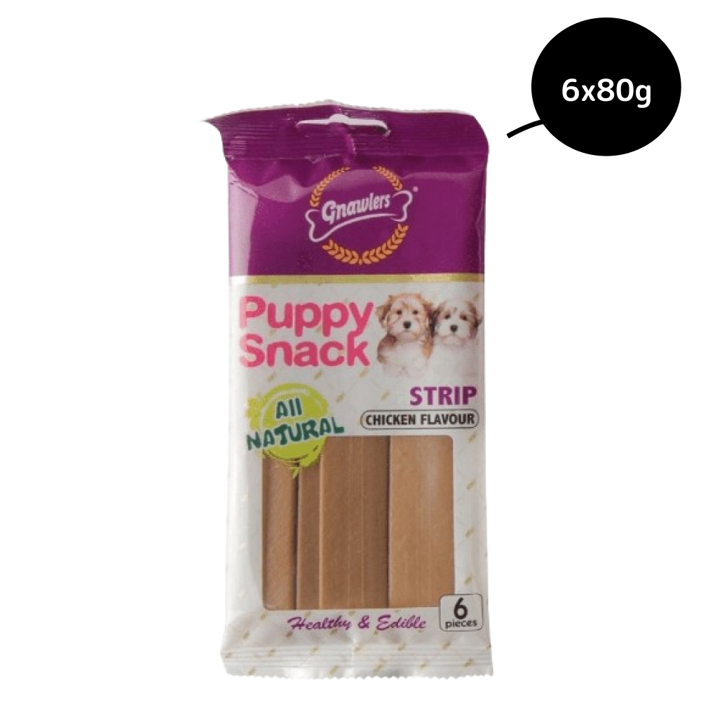 Gnawlers Puppy Snack Strip Chicken Flavoured Dog Treats image 3