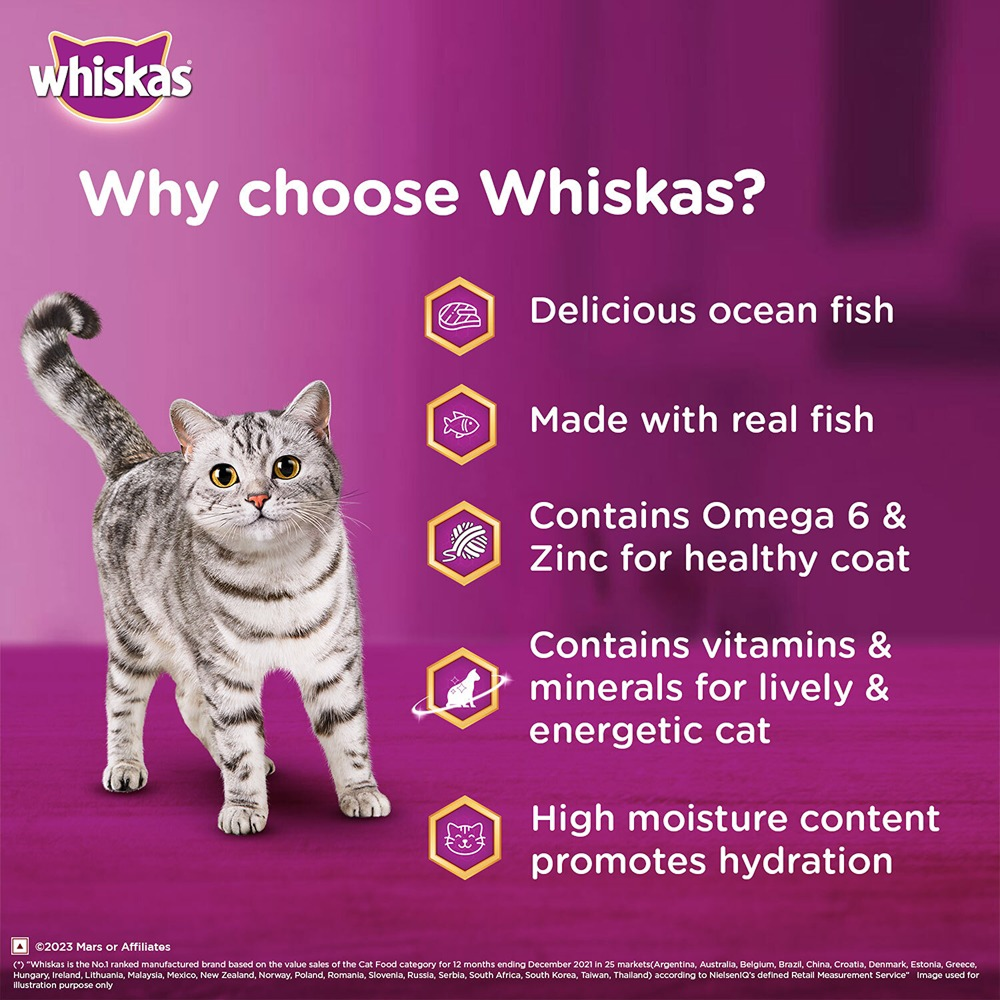 Whiskas Ocean Fish Adult Cat Wet Food image 5