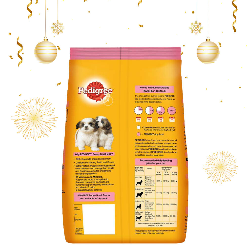 Pedigree Lamb & Milk Small Puppy Dry Food and Lamb Flavour Chunks in Gravy Puppy Wet Food Combo image 3