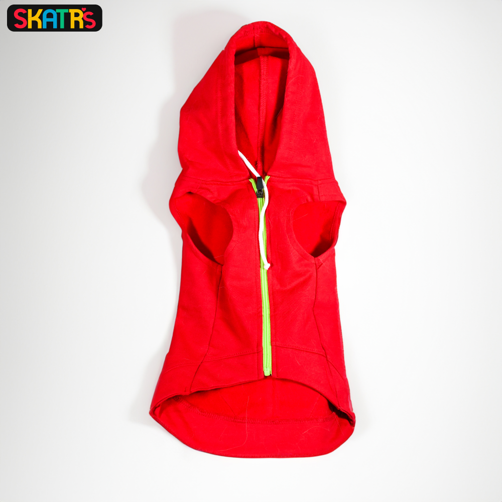 Skatrs  Breezy Hoodies with Pockets for Dog and Cats (Red) image 4