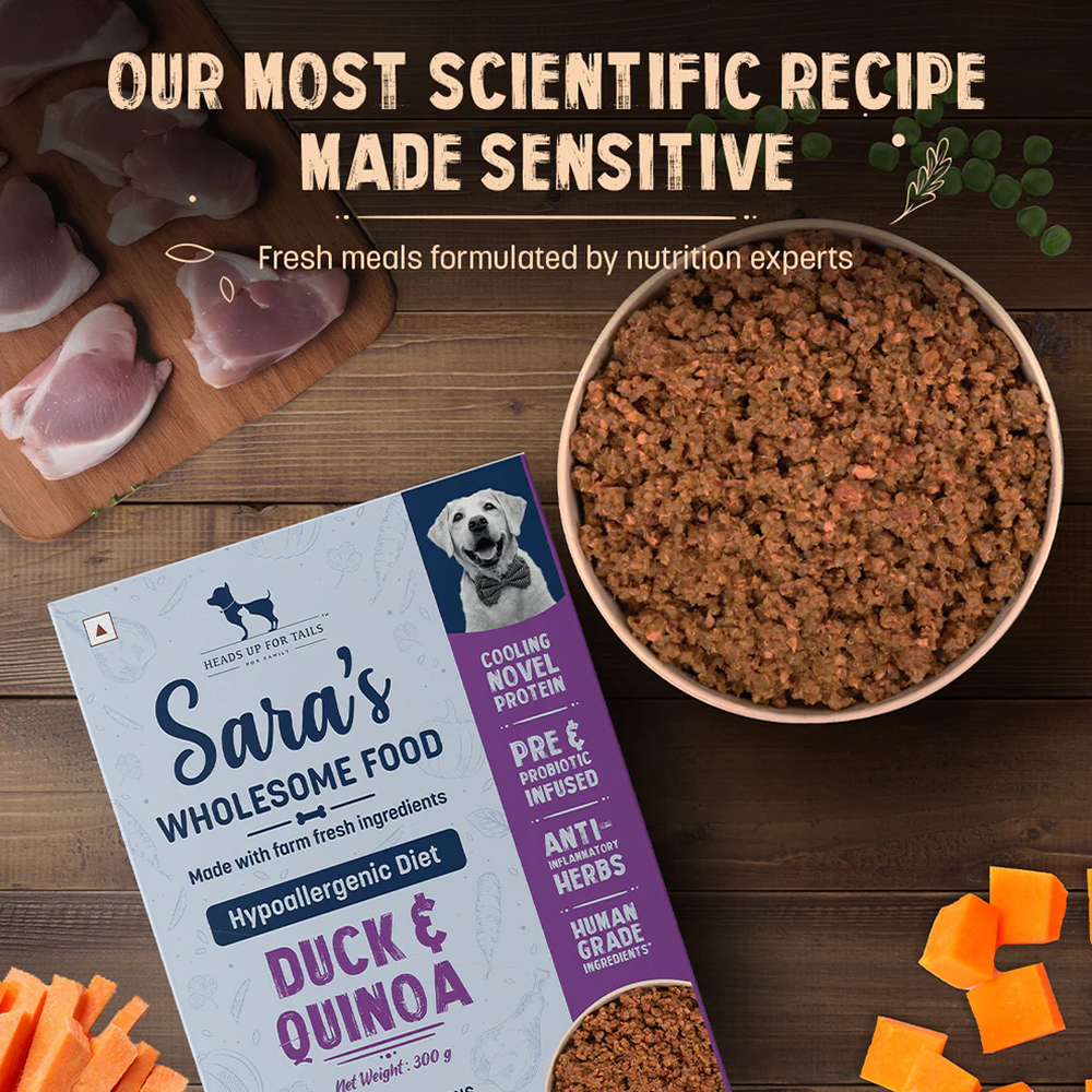 HUFT Sara's Wholesome Hypoallergenic Diet Duck & Quinoa Dog Wet Food image 2
